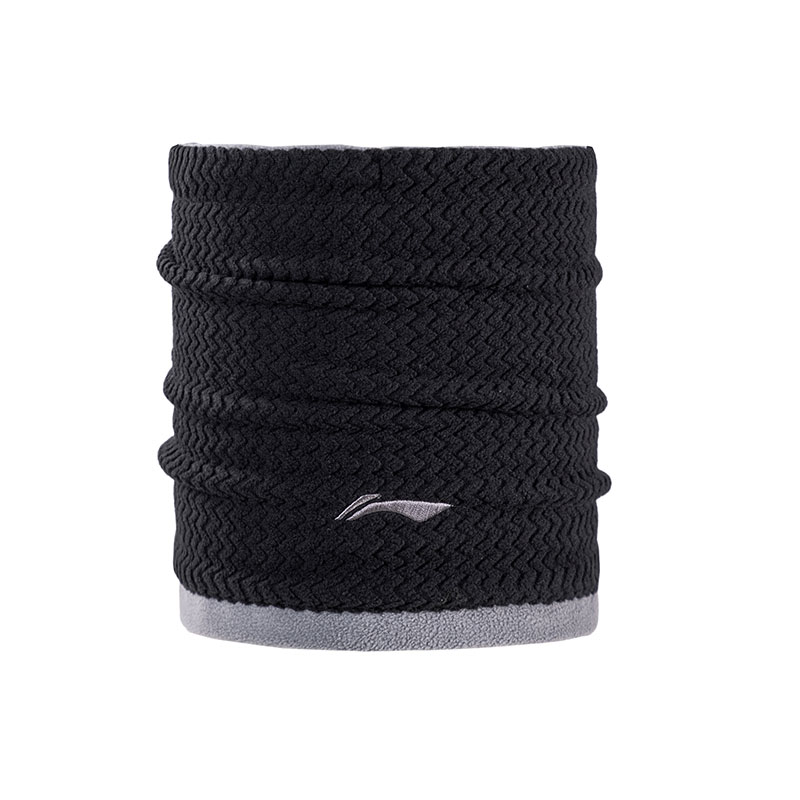 Li Ning, keep warm scarf, double-sided hat, equipment for cycling, electric bike, climbing ski black electric car for men and women, for running