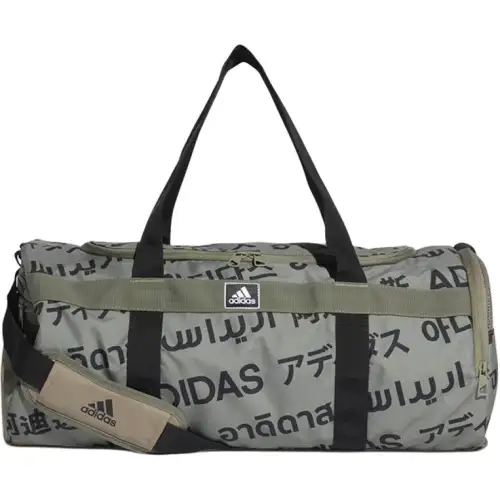 Adidas Recycled Polyester Handbag Travel Bag Unisex Traditional Green/black