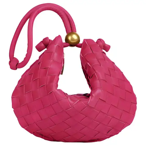 Bottega Veneta Turn Sheepskin Clutch Small Women's Cranberry Color