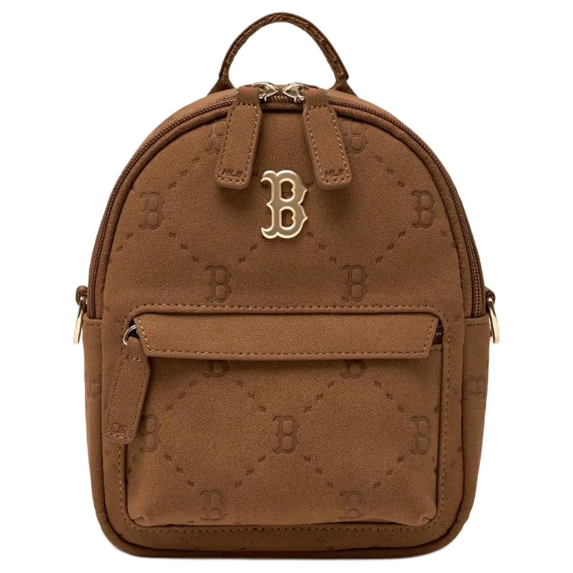 MLB Artificial Leather Backpack Unisex Brown
