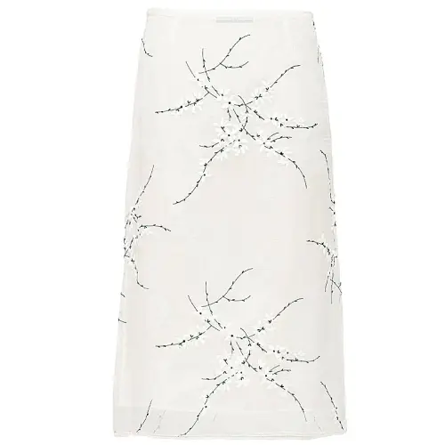PRADA SS24 Casual Long Skirt Women's White