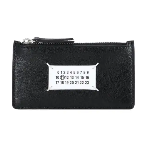 Maison Margiela Leather Card Holder, Wallet Women's Black