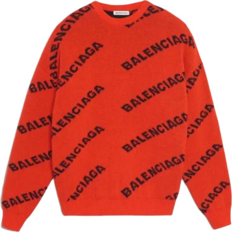 Balenciaga Sweaters Men's Red Crew Neck Moderate Other