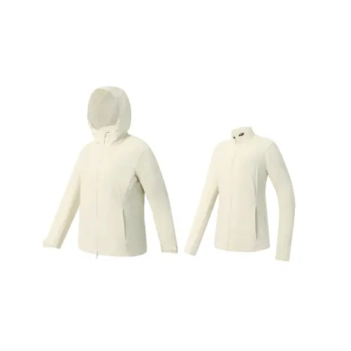 FILA Explorer Waterproof And Windproof To Keep Warm Windbreaker Jacket Women's Streptopelia White