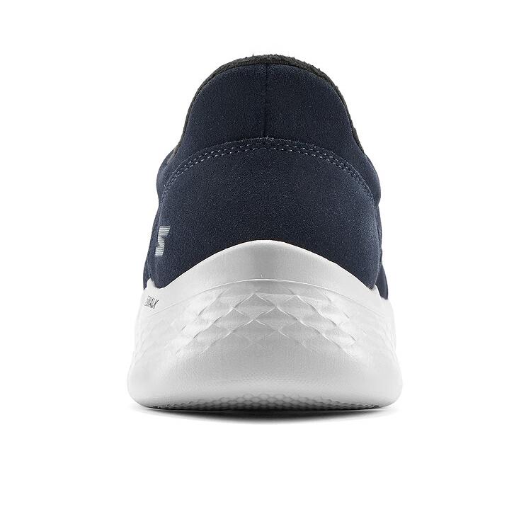 Skechers Go Walk Fle Cow Split Leather Lightweight Thermal Casual Shoes Men’s Blue