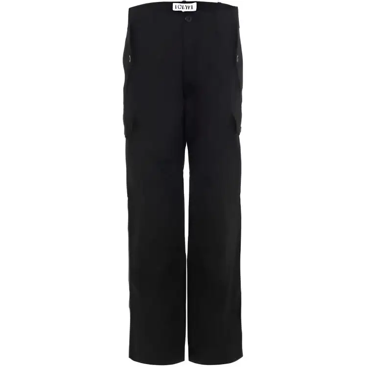 LOEWE Casual Pants Men's Black Moderate Straight Fit Pants