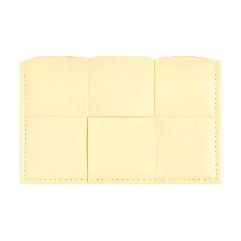 Bottega Veneta Intrecciato Sheepskin Card Holder Regular Women's Chamomile Yellow