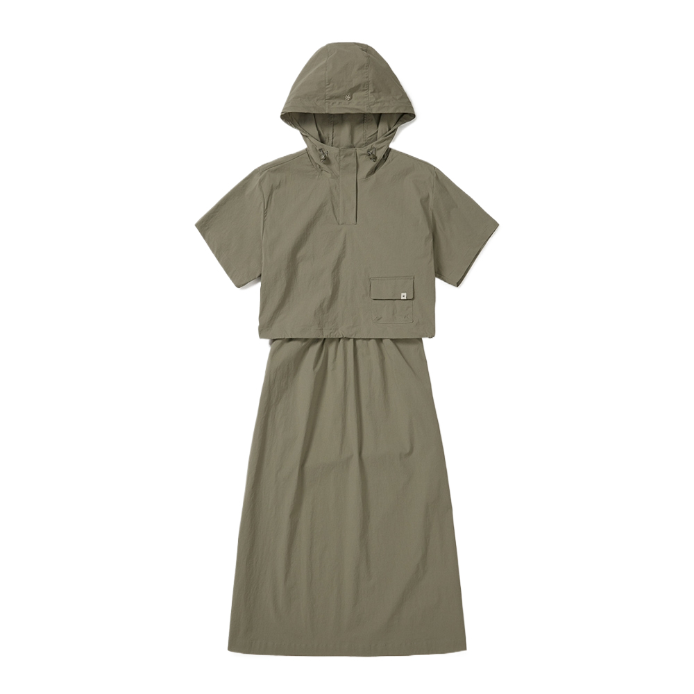 Snow peak 25Cool Root Anorak solid color comfortable short-sleeved dress for women