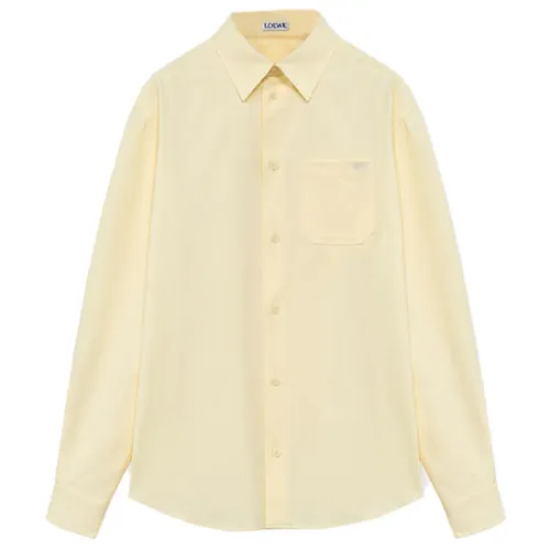 LOEWE Shirts Men's Yellow Pointed Collar Moderate