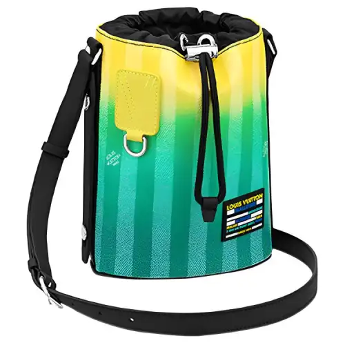 LOUIS VUITTON Daybreak Damier Stripes Coated Canvas Shoulder Bag, Crossbody Bag Small Men's Gradient Yellow Green