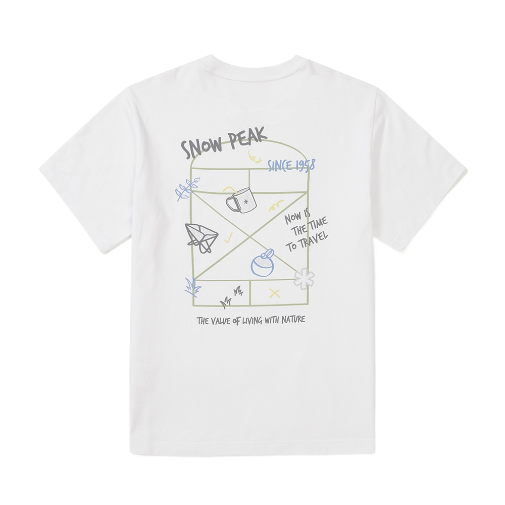 Футболка snow peak 25 Cotton Gear (бежевая) — фото 2