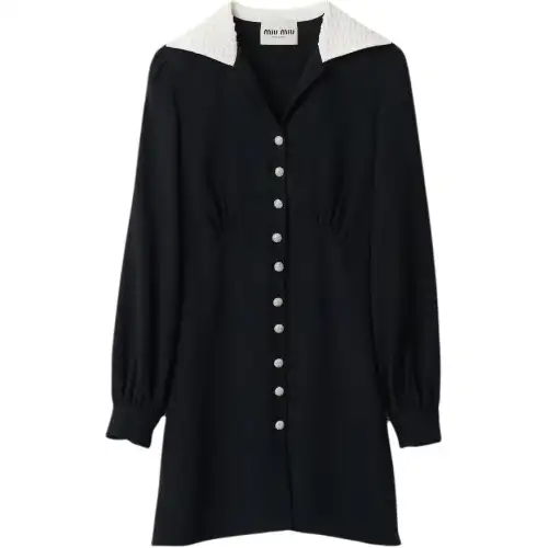 MIU MIU Long Sleeved Dress Women's Black