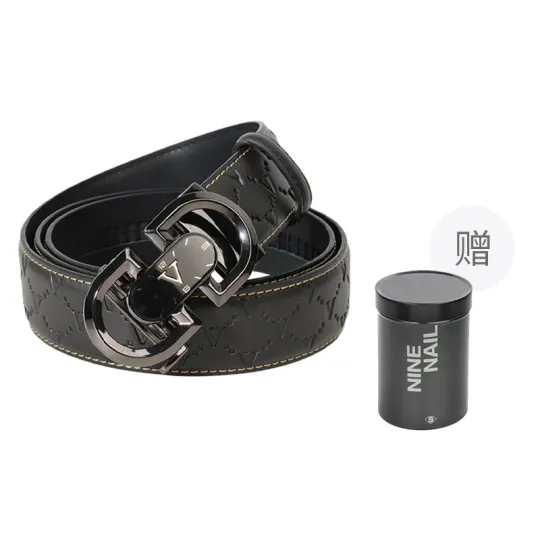 NINE NAIL Cow Leather Genuine Leather Men's Belt Men's Width 3.5cm