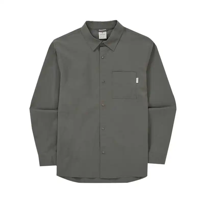 Snow peak Cool Root 25 solid color button pocket shirt men's style