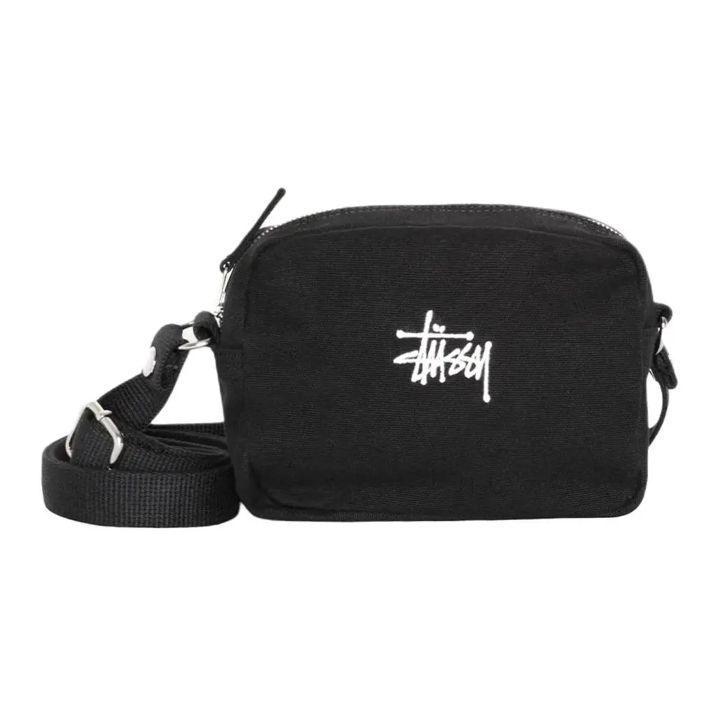 Stussy Canvas Shoulder Bag Unisex Black