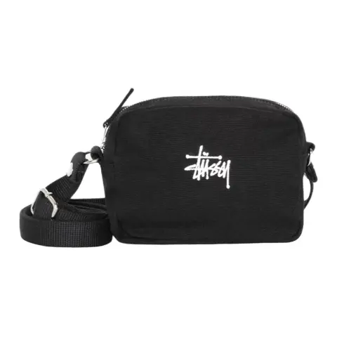 Stussy Canvas Shoulder Bag Unisex Black