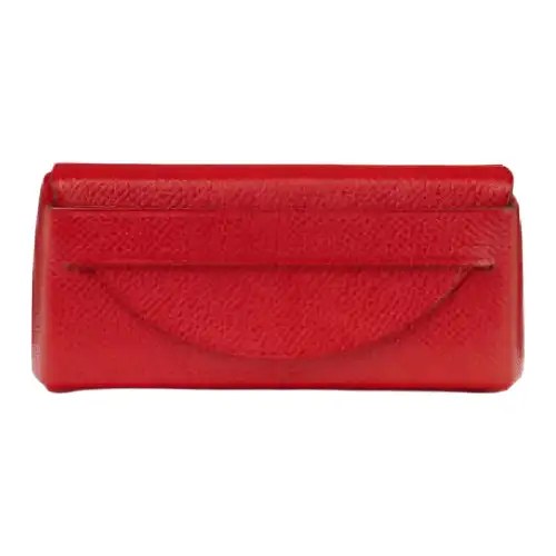 HERMES Madame Calfskin Storage Bag Makeup Bag Women's Rouge Piment Pepper Red