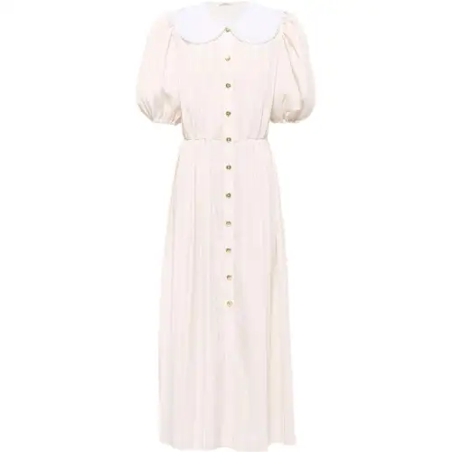 MIU MIU SS22 Short Sleeved Dress Women's White