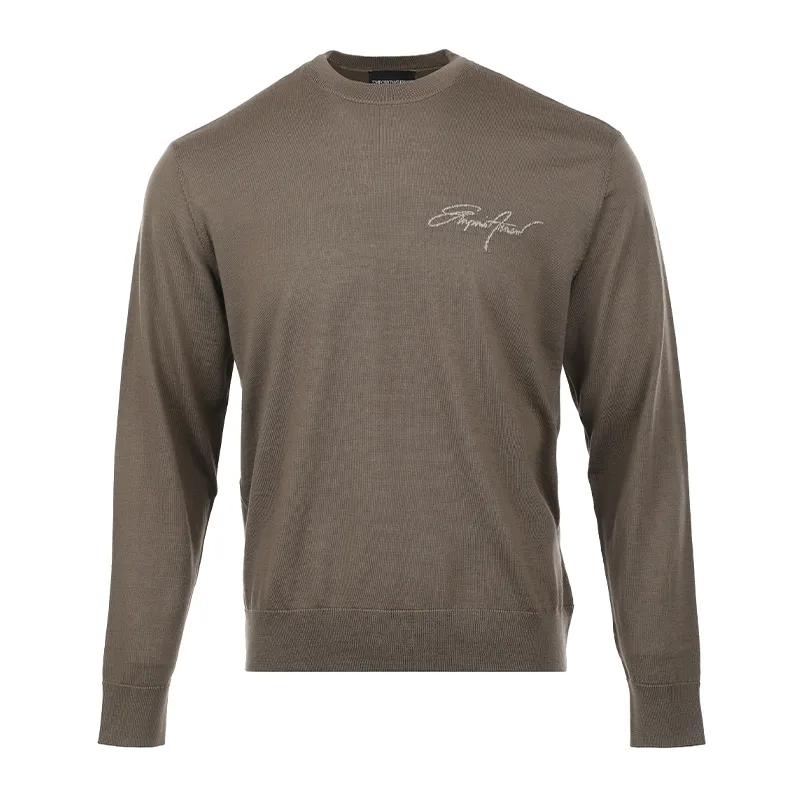 EMPORIO ARMANI FW25 Sweater Men's Light Coffee