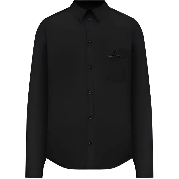 Balenciaga Bb Logo Embroidered Long-Sleeved Shirt