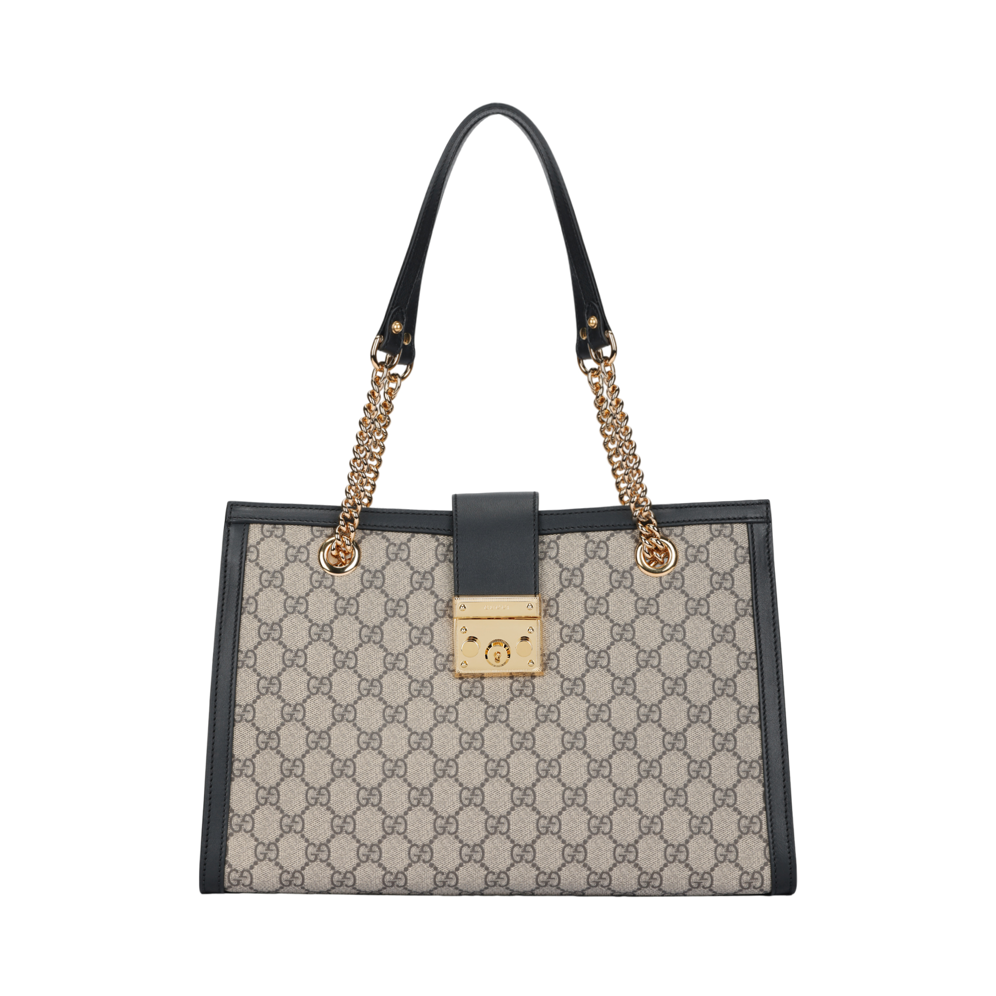 Женская сумка Gucci Padlock (убоково-черная)