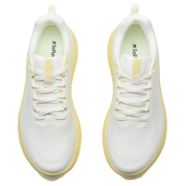 XTEP Cushioning Slip Resistant Abrasion Resistant Low top Casual Running Shoes Women’s White Yellow