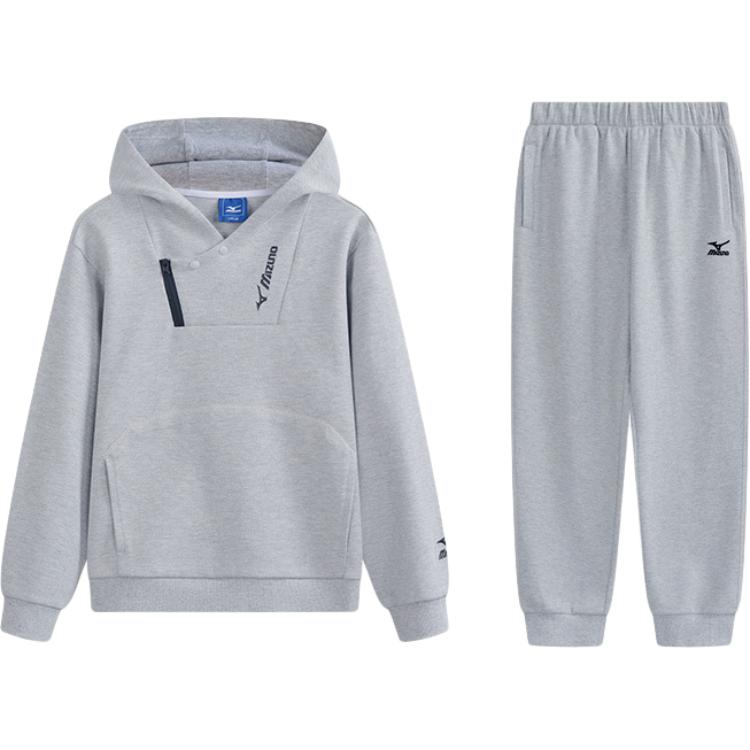 Детский спортивный костюм Mizuno Hooded Sweatshirt Suit (серый)