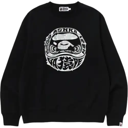 A BATHING APE Japan limited FW25 Harajuku store limited ape print pattern pullover sweatshirt, same style for men and women