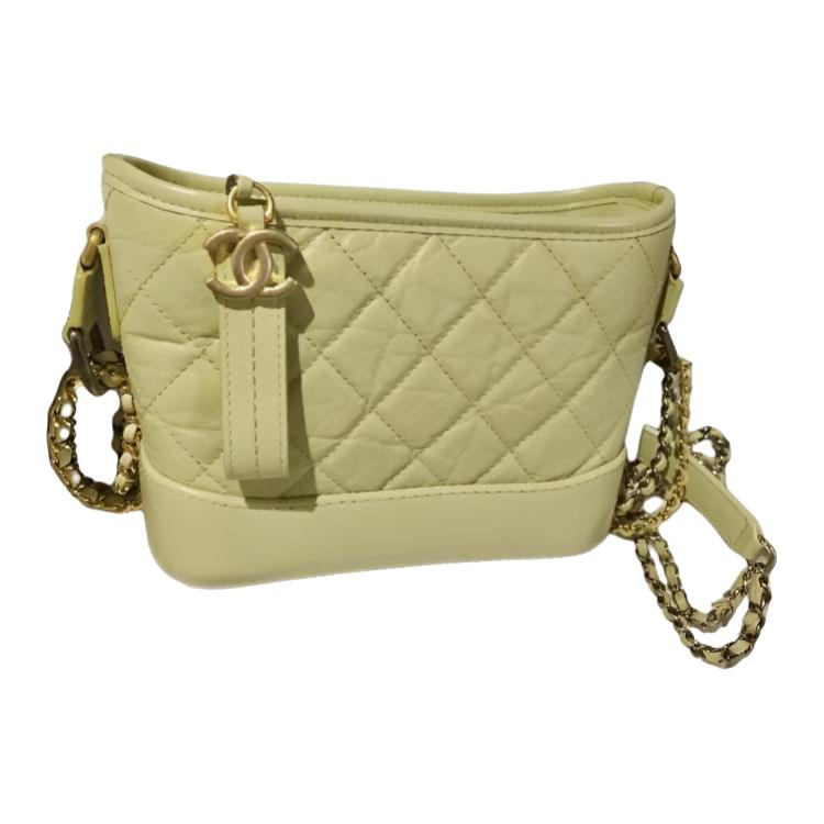 CHANEL Chanel, straps with diamond pattern, purse, one-shoulder bag, leather small green shoulder bag