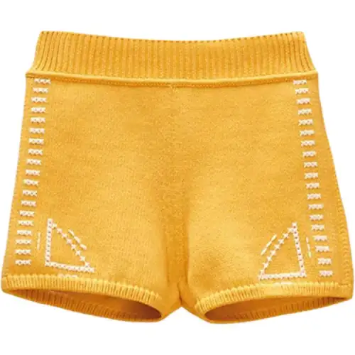 HERMES Casual Shorts Women's Yellow Moderate