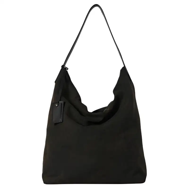 THE ROW Cotton One Shoulder Handbag Large Women's Black
