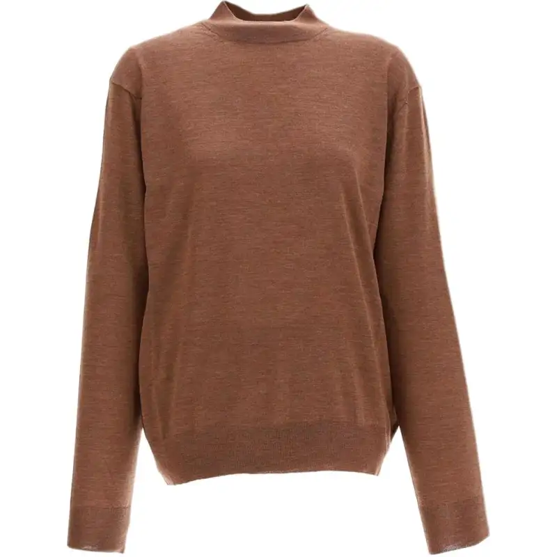 THE ROW Cashmere Sweaters Women's Brown Half Turtleneck Moderate