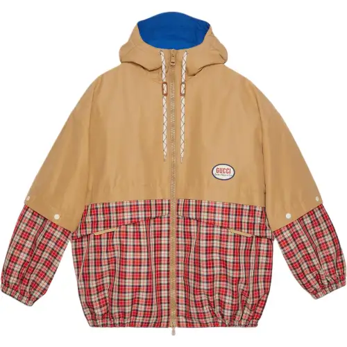 GUCCI Jackets Men's Multicolor Hooded Moderate Other