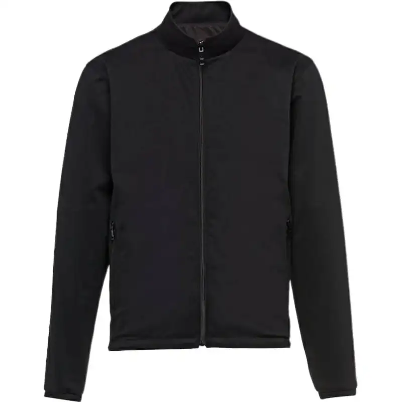 PRADA Jackets Men's Black Stand Collar Moderate Other