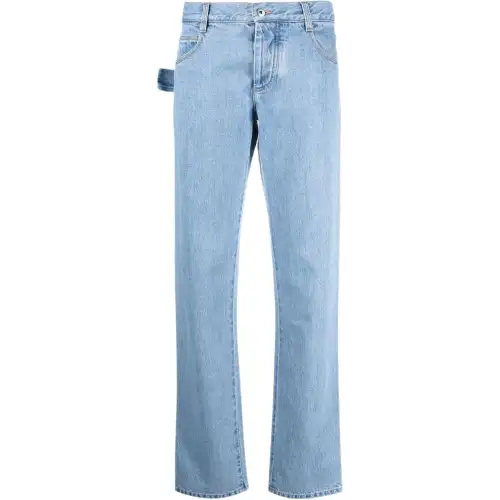 Bottega Veneta Jeans Women's Blue Moderate Straight Fit Pants