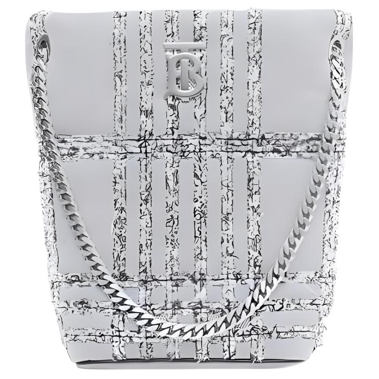 Женская сумка Burberry Lola (бежевая с черным)