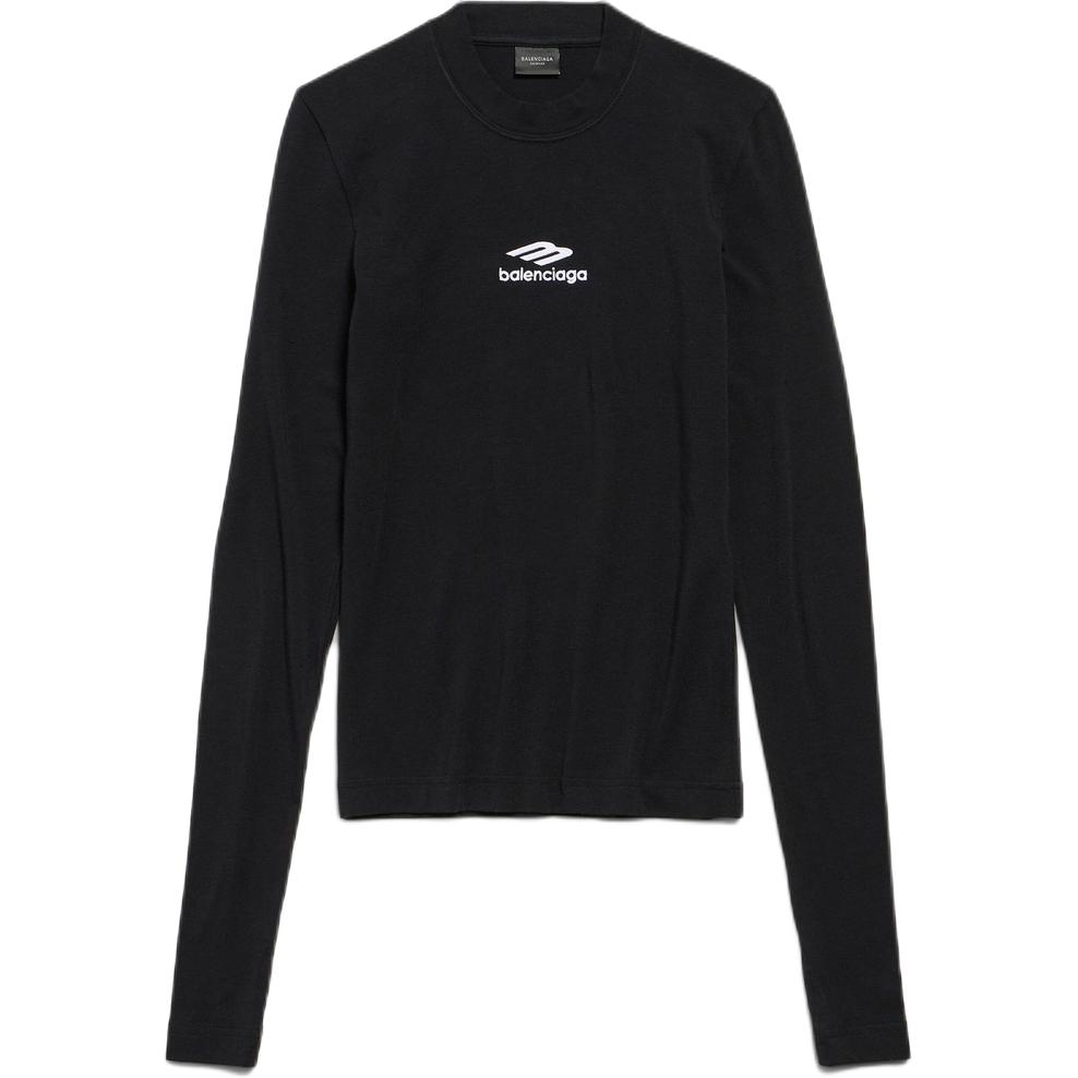 Женская футболка Balenciaga (черная)