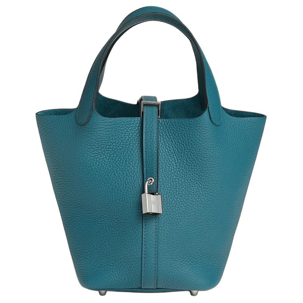 Женская сумка Hermes Picotin 18 (синяя)