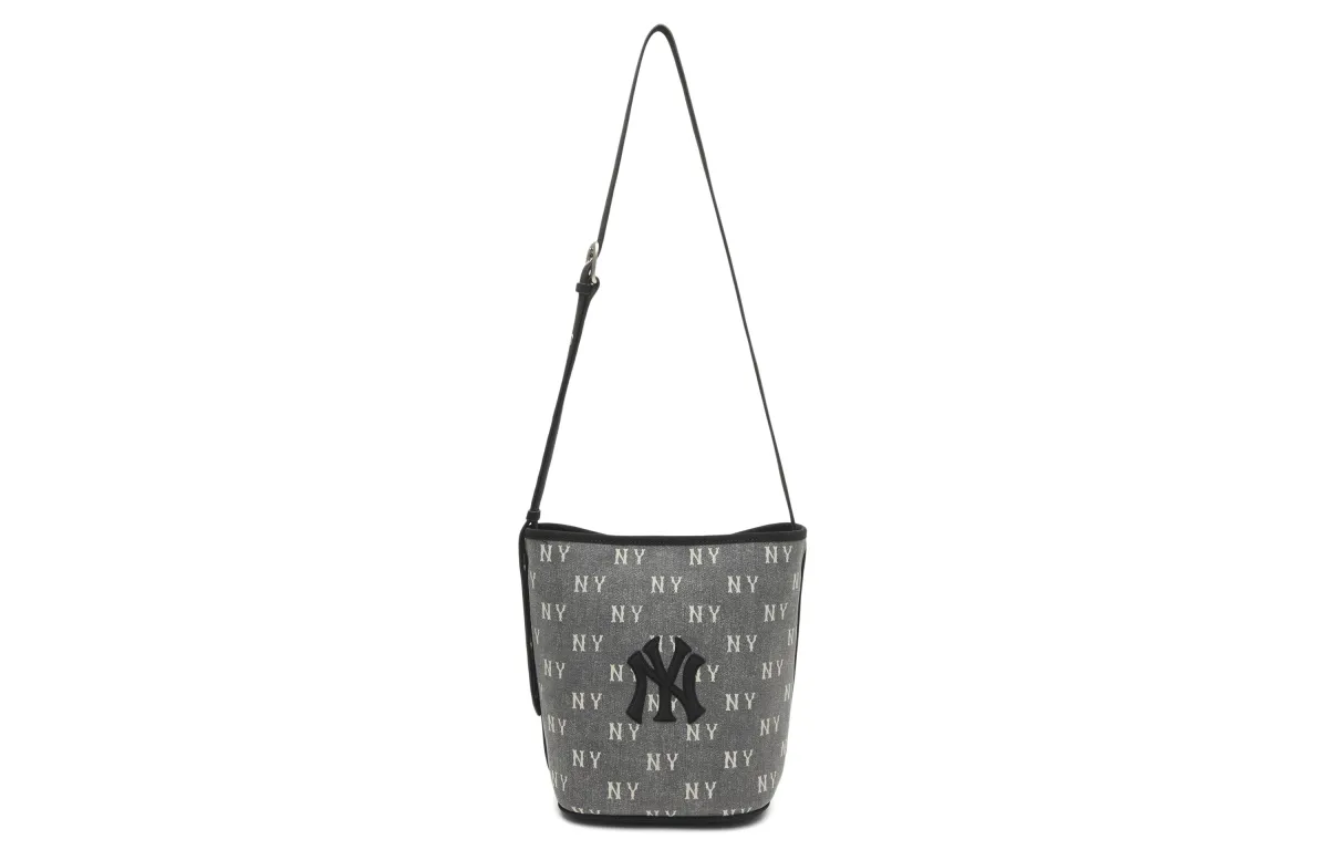 MLB New York Yankees Cotton Bucket Bag, Shoulder Bag, Crossbody Bag Regular Unisex Charcoal Gray