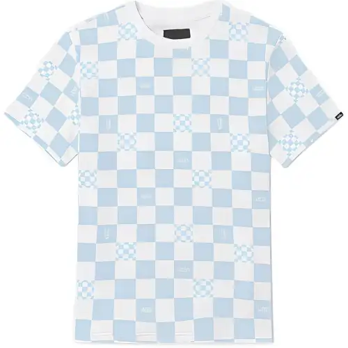 Vans T Shirts Unisex Light Blue Crew Neck Moderate Straight Fit