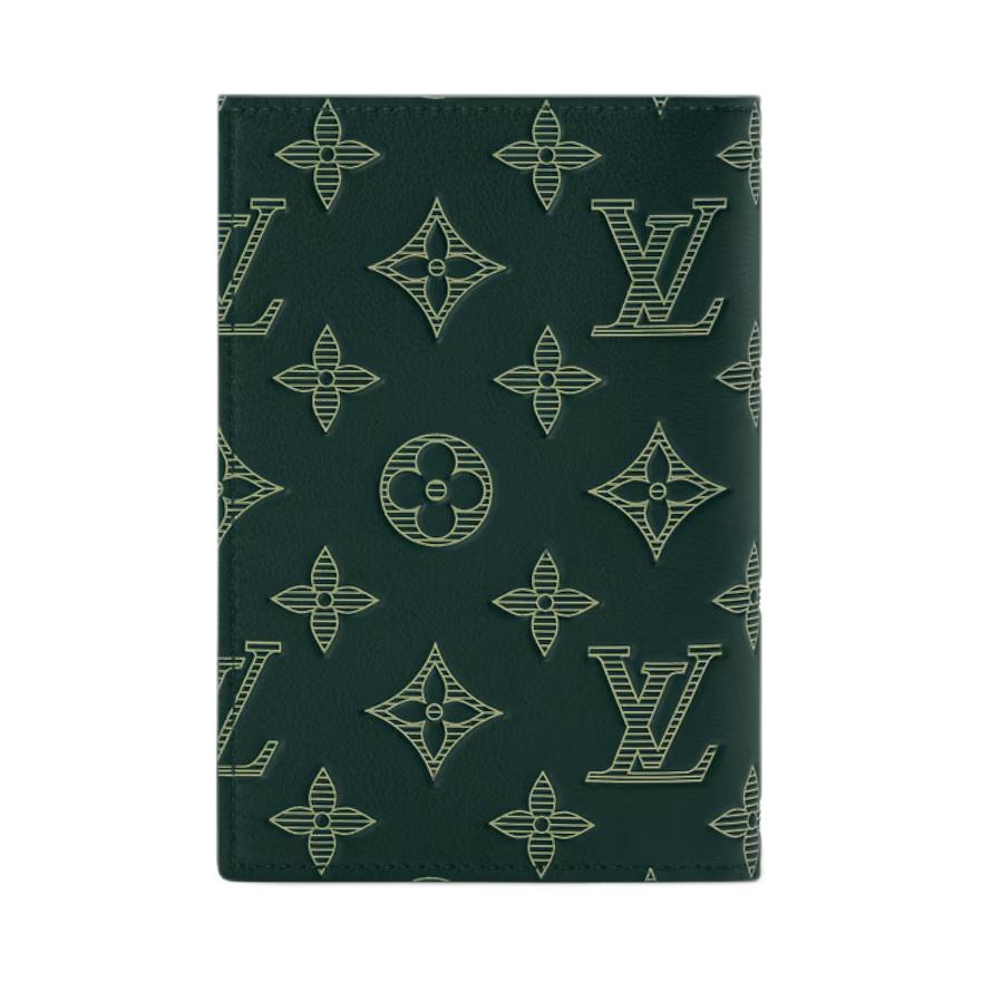 Мужской кошелек Louis Vuitton Monogram Shadow (зеленый) — фото 3