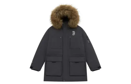 MLB Base velvet waterproof water repellent cloth with zipper with hood, down jacket with velcro for men and women, goose down, with embroidery, with your logo imprint