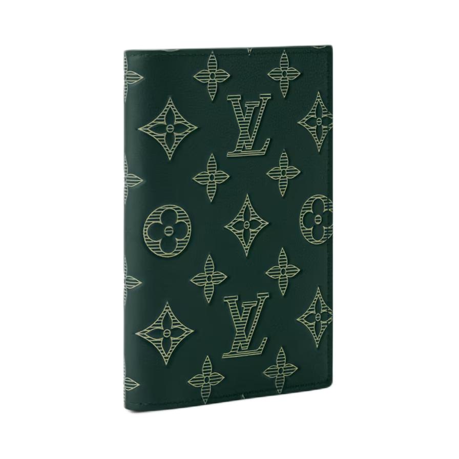 Мужской кошелек Louis Vuitton Monogram Shadow (зеленый) — фото 2