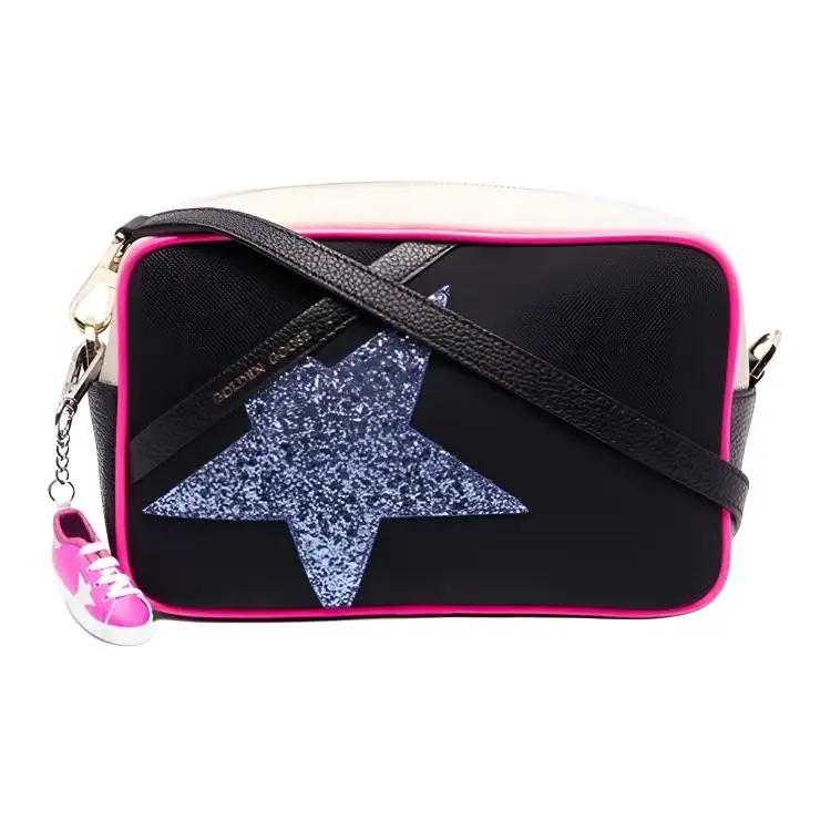 Golden Goose Patchwork Leather Shoulder Bag Women's Black