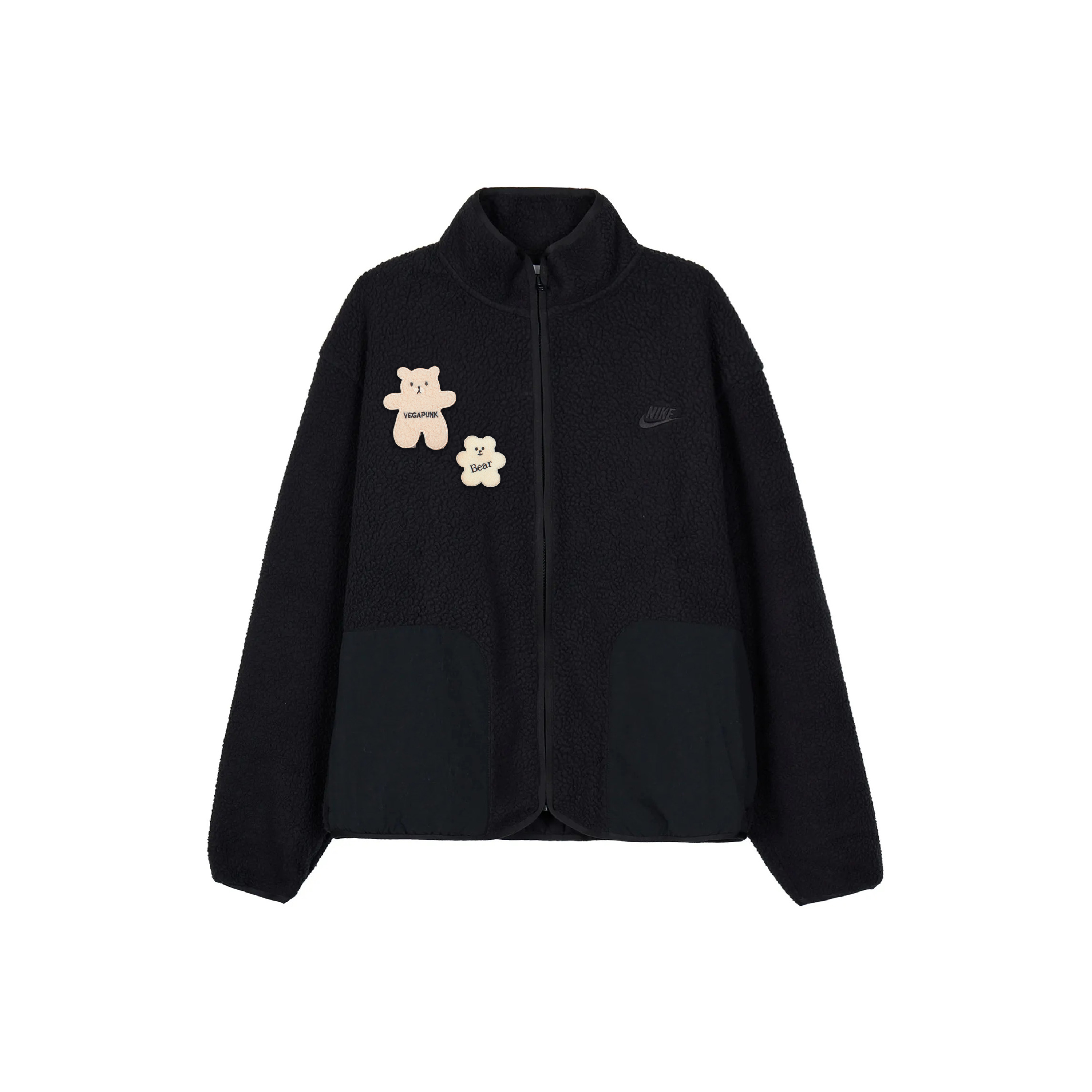 Nike, uniform, velvet jacket with zipper, custom-made, with embroidery, adds volume