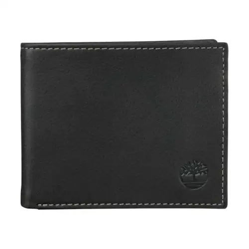 Timberland Leather With Fabric Wallet Men's Black