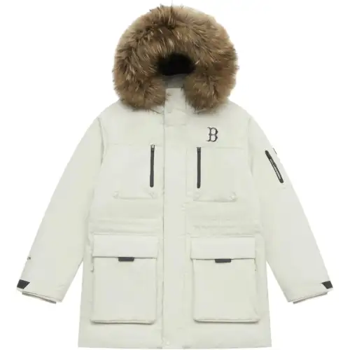 MLB Base velvet waterproof water repellent cloth with velcro, down jacket with zipper for men and women, goose down, with embroidery, with your logo imprint