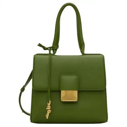 Bottega Veneta Calfskin With Lambskin Shoulder Bag, Crossbody Bag, Handbag Women's Green