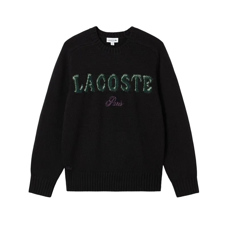 Lacoste logo-intarsia crew-neck sweater