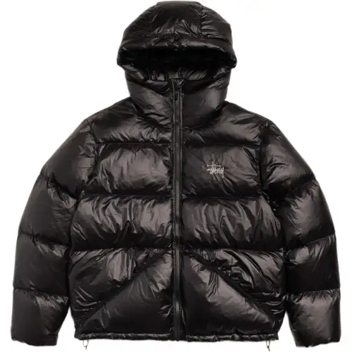 Stussy logo-embroidered puffer jacket